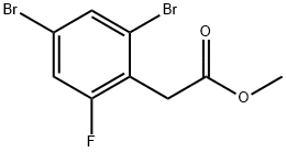 Methyl 2,4-dibromo-6-fluorophenylacetate Structural
