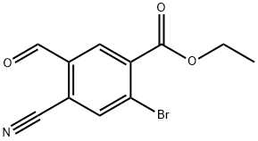 Ethyl 2-bromo-4-cyano-5-formylbenzoate Structural