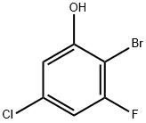 2-Bromo-5-chloro-3-fluorophenol Structural