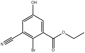 Ethyl 2-bromo-3-cyano-5-hydroxybenzoate Structural
