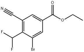 Ethyl 3-bromo-5-cyano-4-(difluoromethyl)benzoate Structural