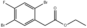 Ethyl 2,5-dibromo-4-fluorophenylacetate Structural