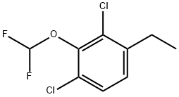Benzene, 1,3-dichloro-2-(difluoromethoxy)-4-ethyl- Structural