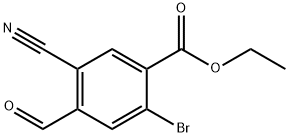Ethyl 2-bromo-5-cyano-4-formylbenzoate Structural