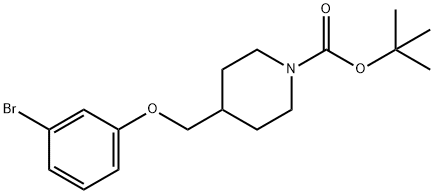 t-Butyl 4-((3-bromophenoxy)methyl)piperidine-1-carboxylate Structural