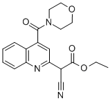 Ethyl alpha-cyano-4-(4-morpholinylcarbonyl)-2-quinolineacetate Structural