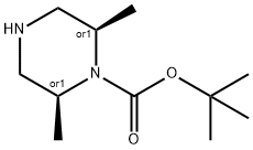 tert-butyl (2R,6S)-2,6-dimethylpiperazine-1-carboxylate Structural