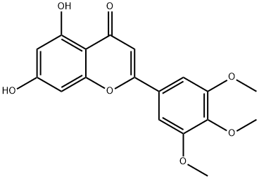 5,7-DIHYDROXY-3',4',5'-TRIMETHOXYFLAVONE Structural