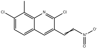 E-2,7-DICHLORO-8-METHYL-3-(2-NITRO)VINYLQUINOLINE Structural