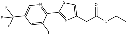 Ethyl 2-(2-(3-fluoro-5-(trifluoromethyl)pyridin-2-yl)thiazol-4-yl)acetate Structural