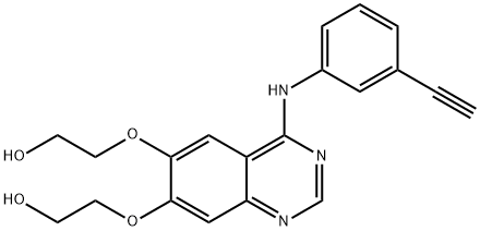 4-[(3-Ethynylphenyl)amino]-6,7-bis(2-hydroxyethoxy)quinazoline Structural