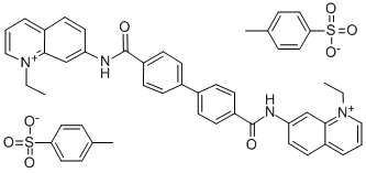 7,7'-(4,4'-Biphenylylenebis(carbonylimino))bis(1-ethylquinolinium) di-p-toluenesulfonate