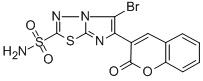 Imidazo(2,1-b)-1,3,4-thiadiazole-2-sulfonamide, 5-bromo-6-(2-oxo-2H-1- benzopyran-3-yl)-