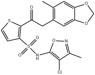 N- (4- chloro- 3- methyl- oxazol- 5- yl)- 2- [2- (6- methylbenzo[1,3]dioxol- 5- yl)acetyl]- thiophene- 3- sulfonamide