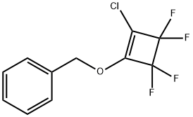 (2-CHLORO-3,3,4,4-TETRAFLUOROCYCLOBUT-1-ENYLOXYMETHYL)-BENZENE Structural