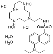 1-(2-(5-(DIMETHYLAMINO)-1-NAPTHALENESULFONAMIDO)ETHYL)-1,4,7,10-TETRAAZACYCLODODECANE, TETRAHYDROCHLORIDE, DIHYDRATE Structural