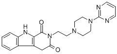 1H-Pyrido(3,4-b)indole-1,3(2H)-dione, 4,9-dihydro-2-(2-(4-(2-pyrimidin yl)-1-piperazinyl)ethyl)-