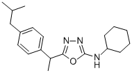 N-cyclohexyl-5-[1-[4-(2-methylpropyl)phenyl]ethyl]-1,3,4-oxadiazol-2-a mine