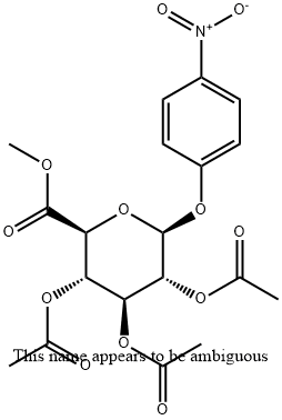 METHYL-((4-NITROPHENYL)-2,3,4-TRI-O-ACETYL-BETA-D-GLUCOPYRANOSIDE)URONATE Structural