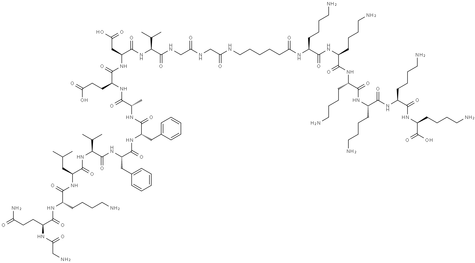 Gly-amyloid beta-protein (15-25)-Gly-epsilon-aminocaproyl(-Lys)6 Structural
