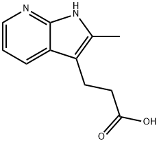 1H-Pyrrolo[2,3-b]pyridine-3-propionic acid, 2-methyl- (8CI) Structural