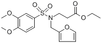 ETHYL 3-[[(3,4-DIMETHOXYPHENYL)SULFONYL](2-FURYLMETHYL)AMINO]PROPANOATE