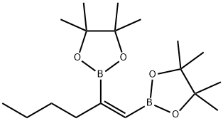 (E)-1-HEXENE-1,2-DIBORONIC ACID BIS(PINACOL) ESTER Structural