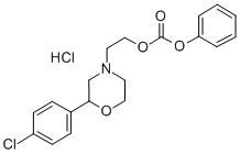 Carbonic acid, 2-(2-(4-chlorophenyl)-4-morpholinyl)ethyl phenyl ester,  hydrochloride Structural