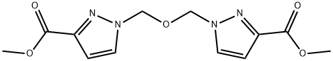 dimethyl 1,1'-[oxydi(methylene)]bis(1H-pyrazole-3-carboxylate) Structural