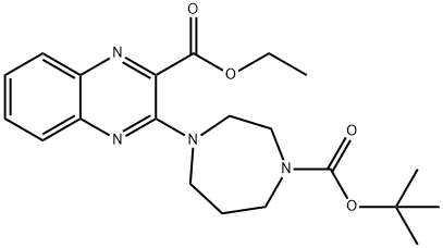 t-Butyl 4-[3-(ethoxycarbonyl)quinoxalin-2-yl]-1,4-diazepane-1-carboxylate Structural