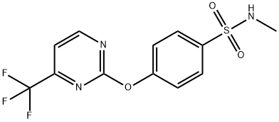 N-Methyl-4-{[4-(trifluoromethyl)pyrimidin-2-yl]oxy}benzenesulfonamide Structural