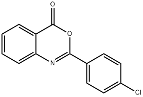 2-(p-Chlorophenyl)-4H-3,1-benzoxazin-4-one Structural