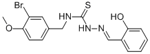 Hydrazinecarbothioamide, N-((3-bromo-4-methoxyphenyl)methyl)-2-((2-hyd roxyphenyl)methylene)-