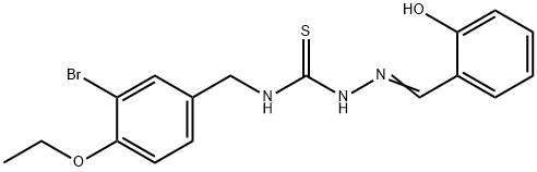 Hydrazinecarbothioamide, N-((3-bromo-4-ethoxyphenyl)methyl)-2-((2-hydr oxyphenyl)methylene)-