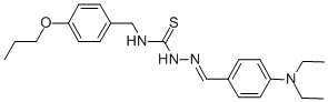 Hydrazinecarbothioamide, 2-((4-(diethylamino)phenyl)methylene)-N-((4-p ropoxyphenyl)methyl)- Structural