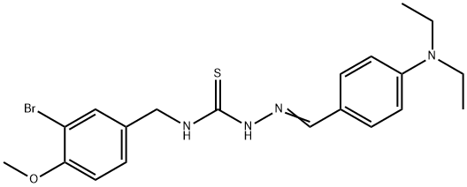 Hydrazinecarbothioamide, N-((3-bromo-4-methoxyphenyl)methyl)-2-((4-(di ethylamino)phenyl)methylene)-