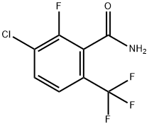 3-CHLORO-2-FLUORO-6-(TRIFLUOROMETHYL)BENZAMIDE Structural