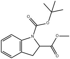 1-(TERT-BUTYL) 2-METHYL 1,2-INDOLINEDICARBOXYLATE Structural