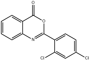 2-(2,4-Dichlorophenyl)-4H-3,1-benzoxazin-4-one Structural