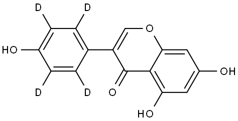 Genistein-D4 (4-Hydroxyphenyl-2,3,5,6-D4) Structural