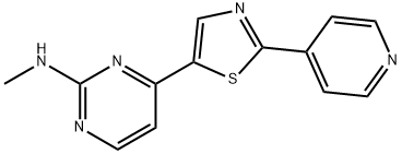 N-Methyl-4-[2-(pyridin-4-yl)-1,3-thiazol-5-yl]pyrimidin-2-amine Structural