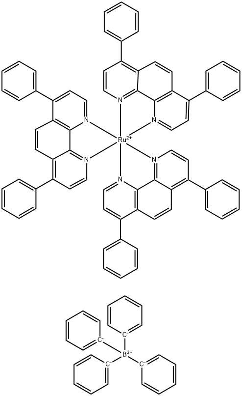 TRIS-(BATHOPHENANTHROLINE) RUTHENIUM (II) TETRAPHENYLBORON Structural