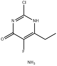 2-Chloro-6-ethyl-5-fluoro-4-hydroxy  pyrimidine  ammonium  salt Structural