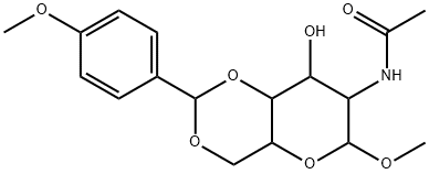 N-Acetyl-4,6-(p-methoxybenzylidene)-2-deoxy-1-O-methyl-a-D-galactosamine Structural