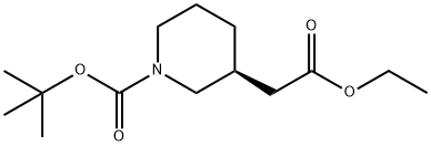 (S)-N-Boc-3-Piperidine acetic acid ethyl ester Structural