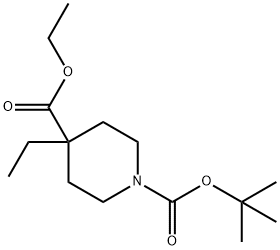 Ethyl 1-Boc-4-ethyl-4-piperidine carboxylate Structural