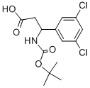 3-TERT-BUTOXYCARBONYLAMINO-3-(3,5-DICHLORO-PHENYL)-PROPIONIC ACID Structural