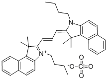 4,5:4',5'-DIBENZO-1,1'-DIBUTYL-3,3,3',3'-TETRAMETHYLINDACARBOCYANINE PERCHLORATE Structural