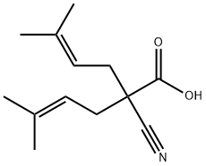 2-CYANO-5-METHYL-2-(3-METHYLBUT-2-ENYL)HEX-4-ENOIC ACID Structural