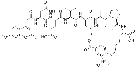 MCA-ASP-GLU-VAL-ASP-ALA-PRO-LYS(DNP)-OH Structural